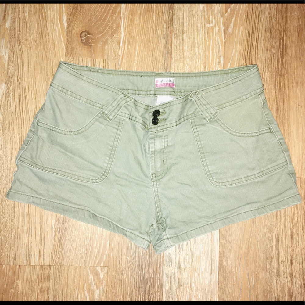 Booty Shorts Green Denim